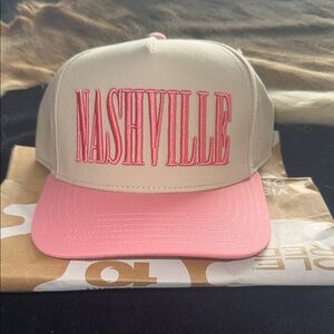 Pink and Cream Nashville Trucker Hat
